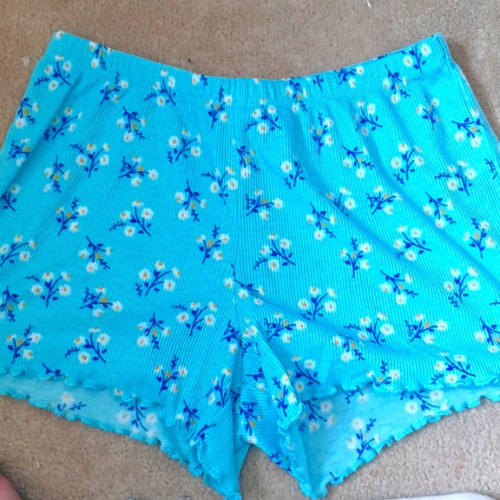 Blue flower Art class pajama set